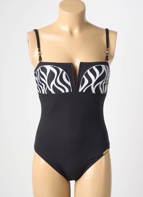 Maillot de bain 1 pièce bretelles élastiquées noir LISE CHARMEL femme