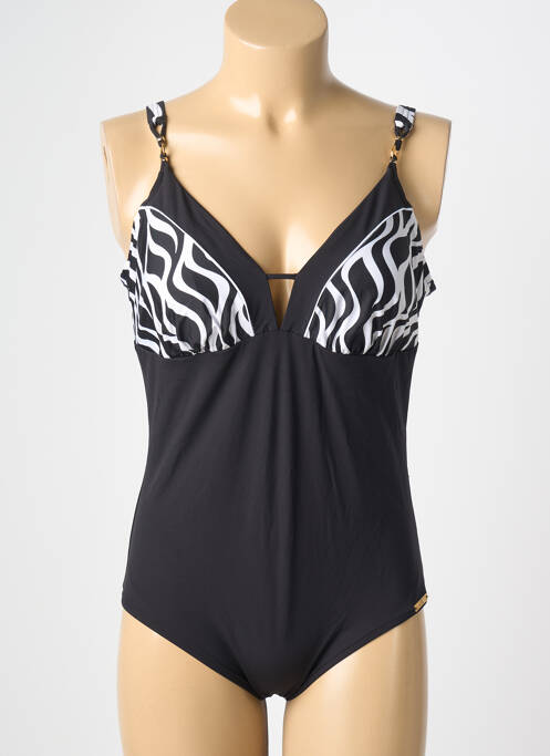 Maillot de bain 1 pièce imprimé fantaisie noir LISE CHARMEL femme