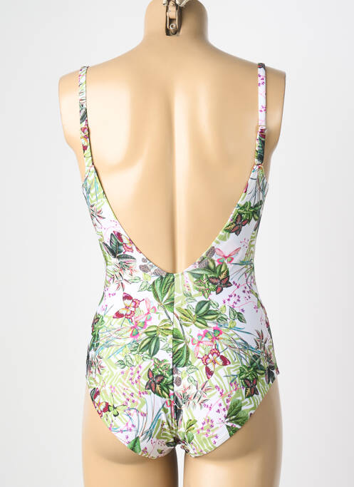 Maillot de bain 1 pièce bretelles élastiquées ajustables vert LISE CHARMEL femme