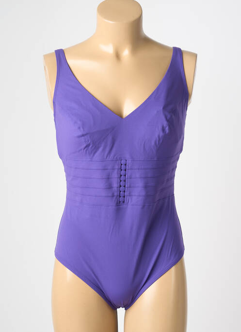 Maillot de bain 1 pièce violet EMPREINTE femme