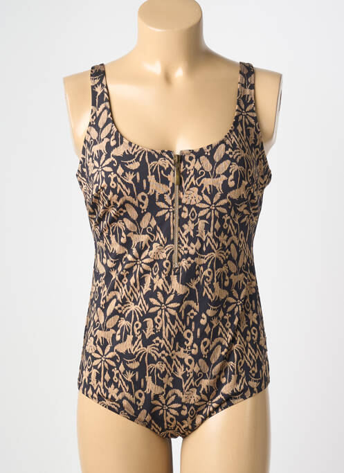 Maillot de bain 1 pièce imprimé fantaisie noir ROSA FAIA femme