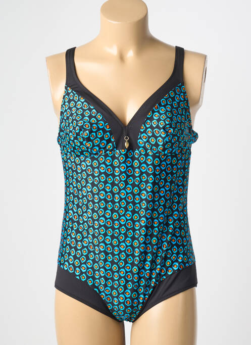 Maillot de bain 1 pièce imprimé fantaisie bleu ANTIGEL femme