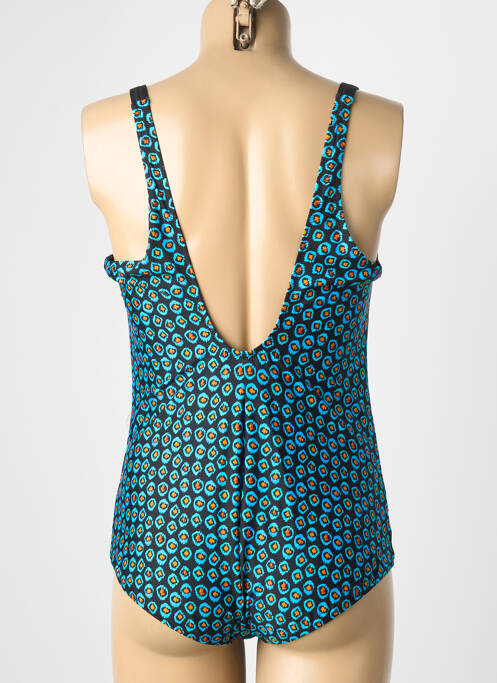 Maillot de bain 1 pièce imprimé fantaisie bleu ANTIGEL femme