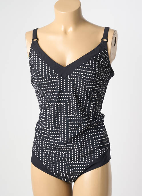 Maillot de bain 1 pièce imprimé fantaisie noir ROSA FAIA femme