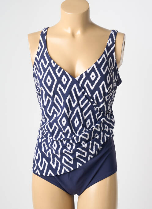 Maillot de bain 1 pièce imprimé fantaisie bleu ANITA femme