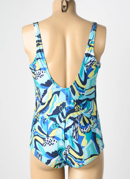Maillot de bain 1 pièce imprimé fantaisie bleu ANTIGEL femme