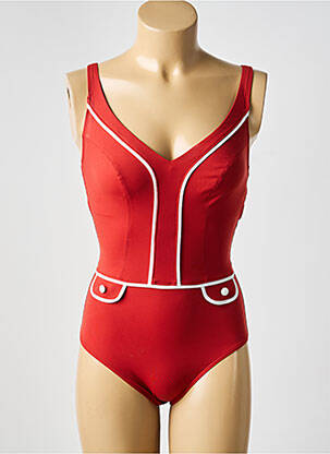 Maillot de bain 1 pièce marron EMPREINTE femme