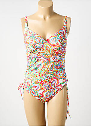 Maillot de bain 1 pièce imprimé fantaisie blanc EMPREINTE femme