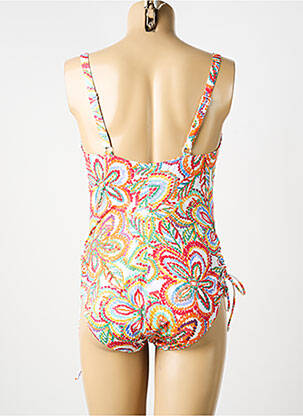 Maillot de bain 1 pièce imprimé fantaisie blanc EMPREINTE femme