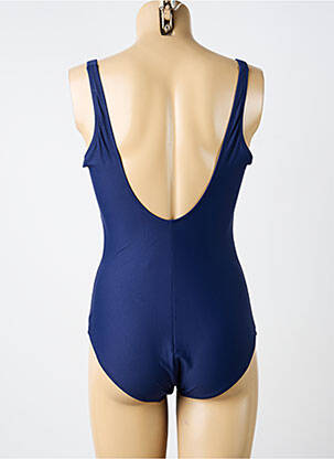 Maillot de bain 1 pièce bretelles élastiquées bleu ANTIGEL femme