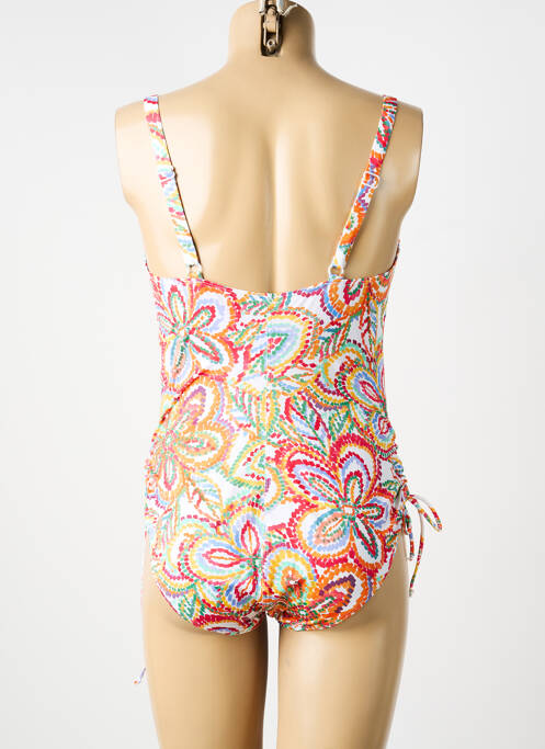 Maillot de bain 1 pièce imprimé fantaisie blanc EMPREINTE femme