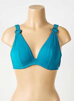 Haut de maillot de bain stretch haut soutien-gorge emboitant bleu AUBADE femme