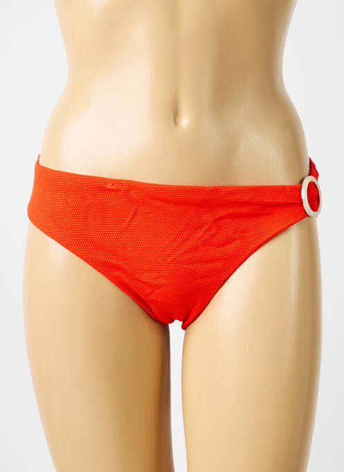 Bas de maillot de bain effet matière satinée culotte orange AUBADE femme