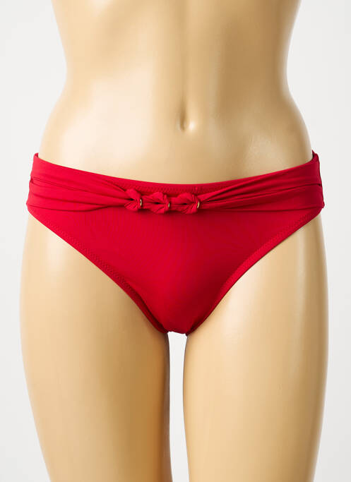 Bas de maillot de bain tissage satiné culotte rouge AUBADE femme