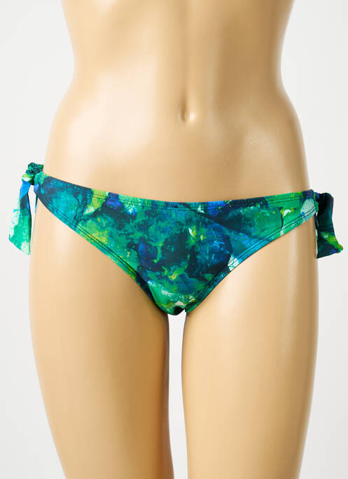 Bas de maillot de bain imprimé fantaisie bikini vert AUBADE femme