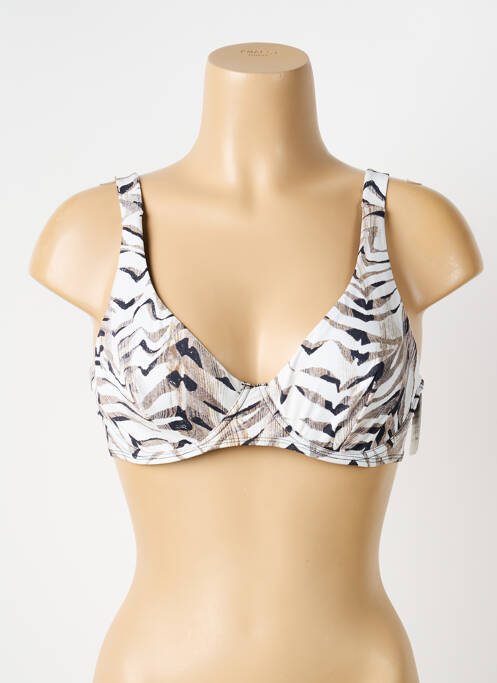 Haut de maillot de bain stretch haut soutien-gorge emboitant beige AUBADE femme