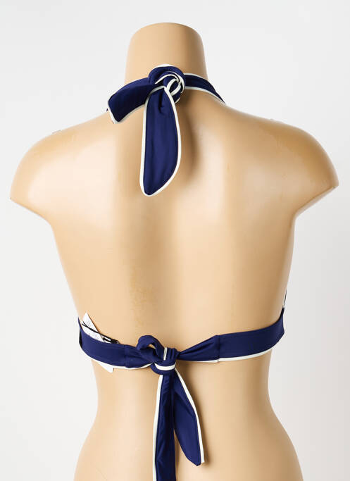 Haut de maillot de bain fermeture liens à nouer bleu AUBADE femme