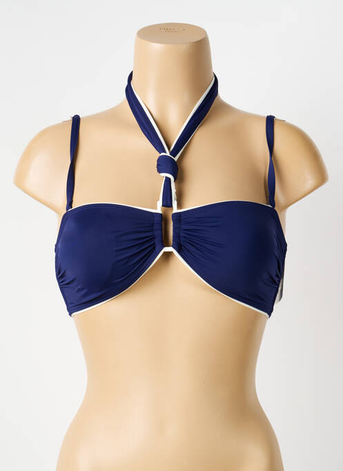 Haut de maillot de bain stretch haut bandeau bleu AUBADE femme