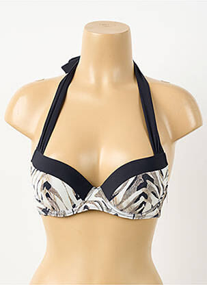 Haut de maillot de bain stretch haut soutien-gorge push-up noir AUBADE femme