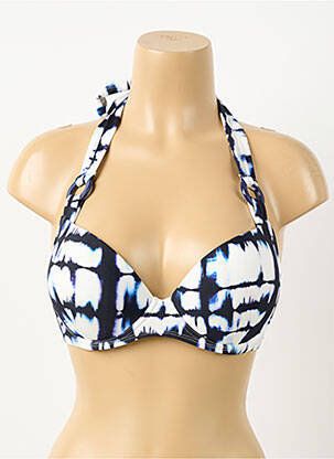 Haut de maillot de bain stretch haut soutien-gorge push-up bleu AUBADE femme