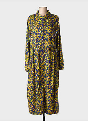 Robe longue manches longues manches longues bleu ELLE EST OU LA MER femme
