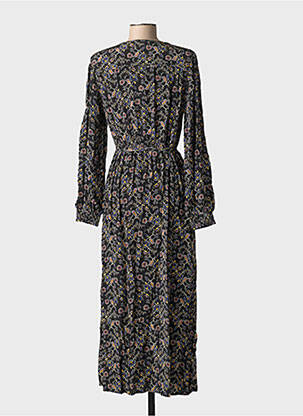 Robe longue manches longues manches longues noir GRACE & MILA femme