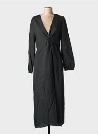 Robe longue manches longues manches longues noir GRACE & MILA femme