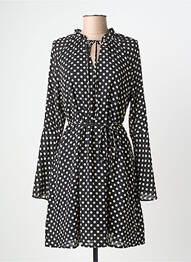 Robe courte manches longues manches longues noir CERISE BLUE femme
