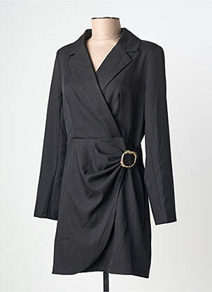 Robe courte manches longues manches longues noir KILKY femme