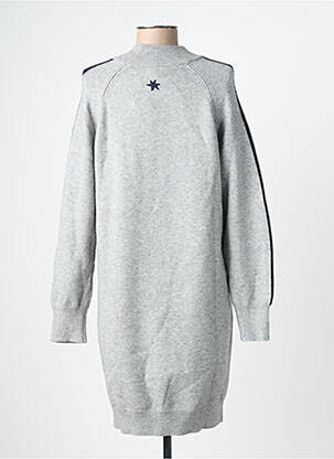 Robe pull resserrée sur le bas manches longues gris ELLE EST OU LA MER femme
