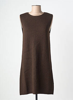 Robe courte sans manche sans manche marron GRACE & MILA femme