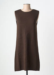 Robe courte sans manche sans manche marron GRACE & MILA femme