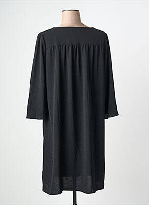 Robe courte coupe fluide manches 3/4 noir GRACE & MILA femme