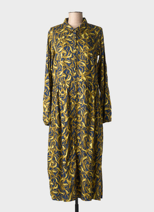 Robe longue manches longues manches longues bleu ELLE EST OU LA MER femme