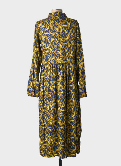 Robe longue manches longues manches longues bleu ELLE EST OU LA MER femme