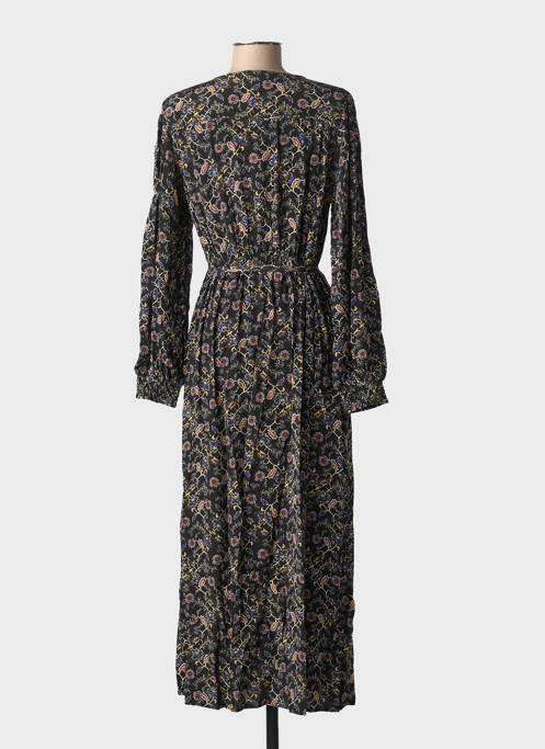 Robe longue manches longues manches longues noir GRACE & MILA femme