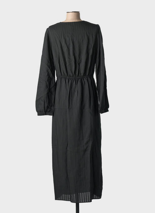Robe longue manches longues manches longues noir GRACE & MILA femme
