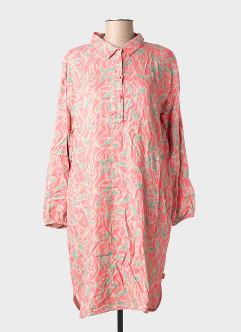 Robe courte manches longues manches longues rose ELLE EST OU LA MER femme