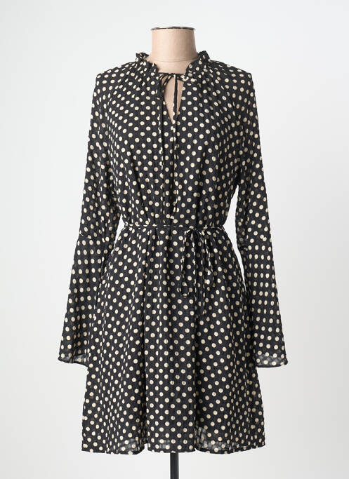 Robe courte manches longues manches longues noir CERISE BLUE femme