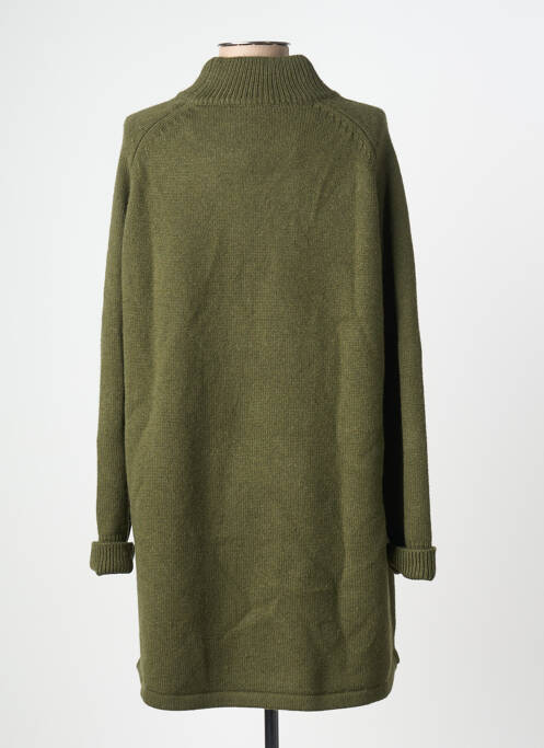 Robe pull coupe droite manches longues vert GRACE & MILA femme