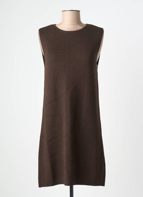 Robe courte sans manche sans manche marron GRACE & MILA femme