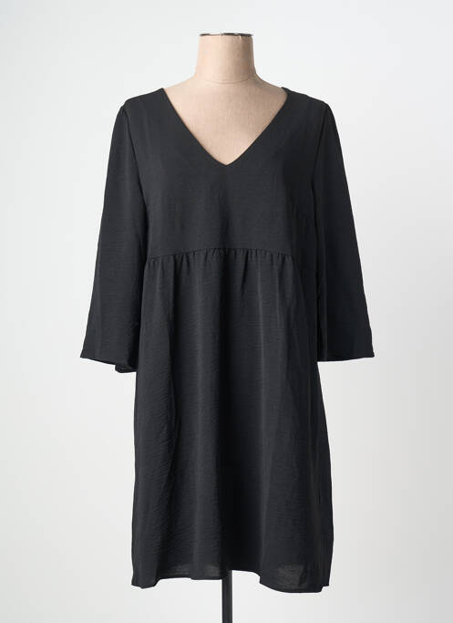 Robe courte manches 3/4 manches 3/4 noir GRACE & MILA femme