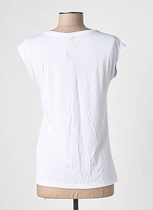 T-shirt col v manches courtes blanc PIECES femme