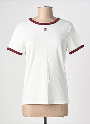 T-shirt stretch manches courtes blanc GRACE & MILA femme