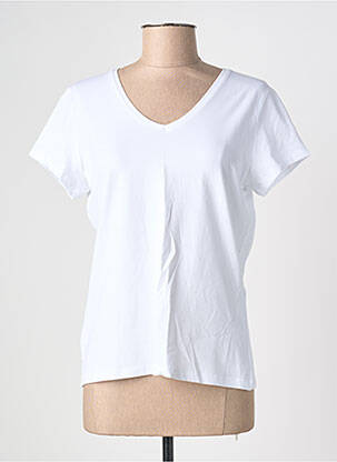 T-shirt sérigraphie floquée manches courtes blanc PIECES femme