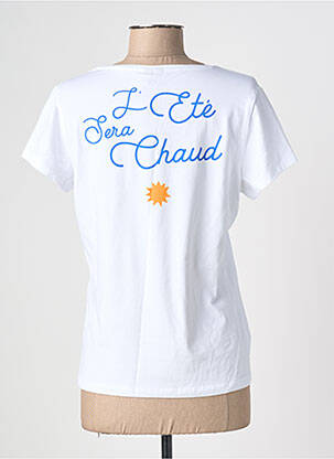 T-shirt sérigraphie floquée manches courtes blanc PIECES femme