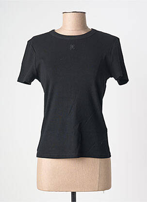 T-shirt stretch manches courtes noir GRACE & MILA femme
