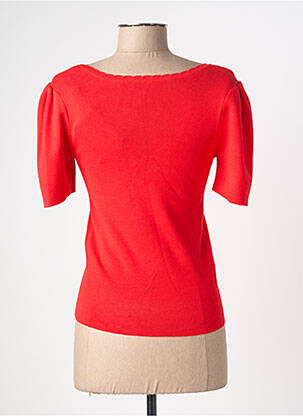 T-shirt coupe cintrée manches courtes rouge PIECES femme
