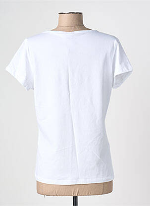 T-shirt sérigraphie floquée manches courtes blanc PIECES femme