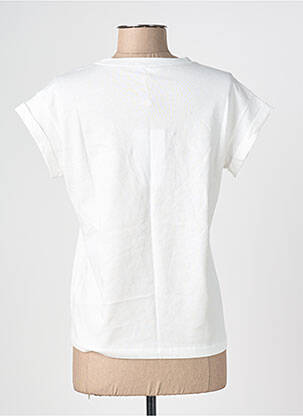 T-shirt sérigraphie floquée manches courtes blanc GRACE & MILA femme